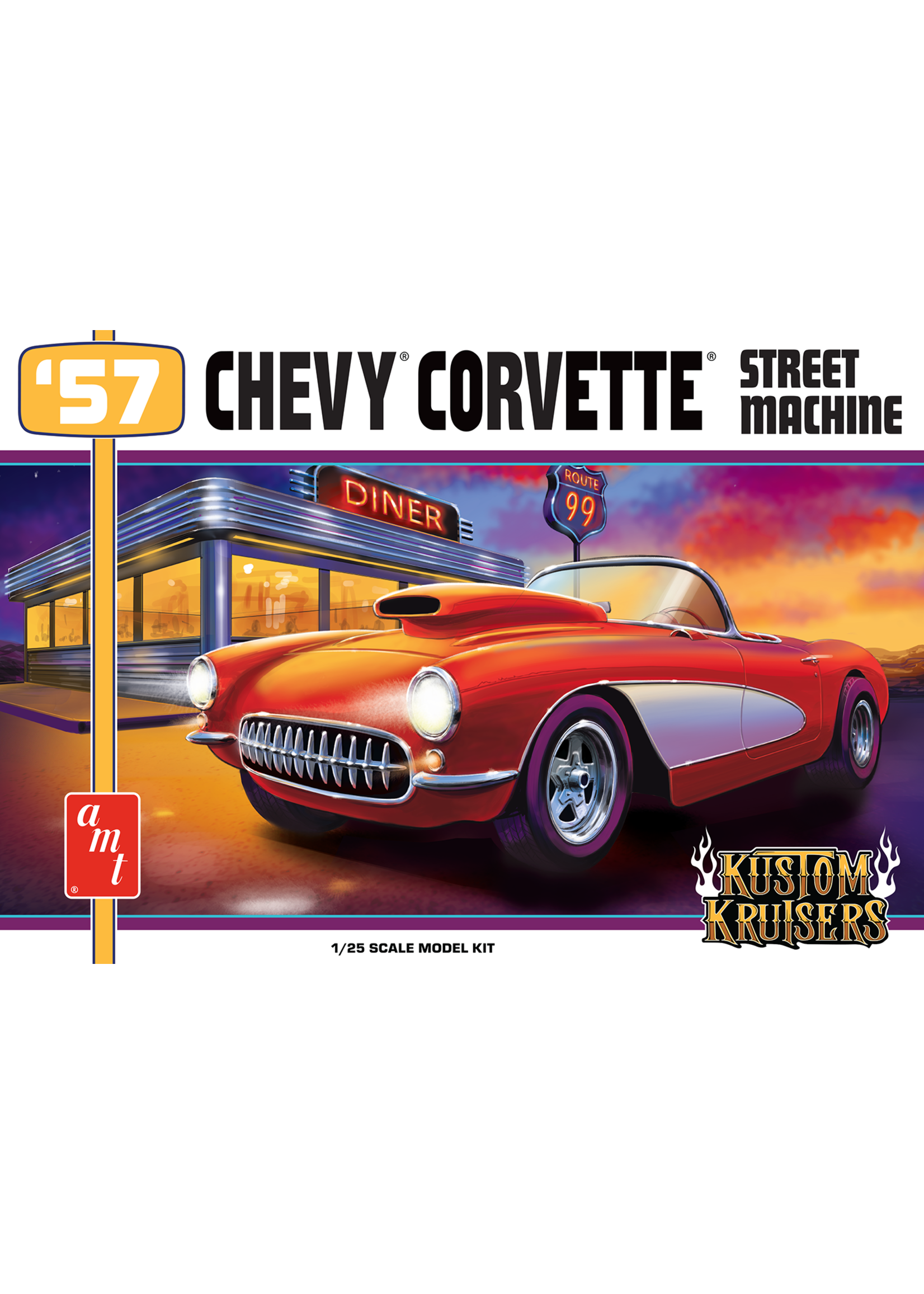 AMT AMT1498 1957 Corvette Street Machine (1/25)