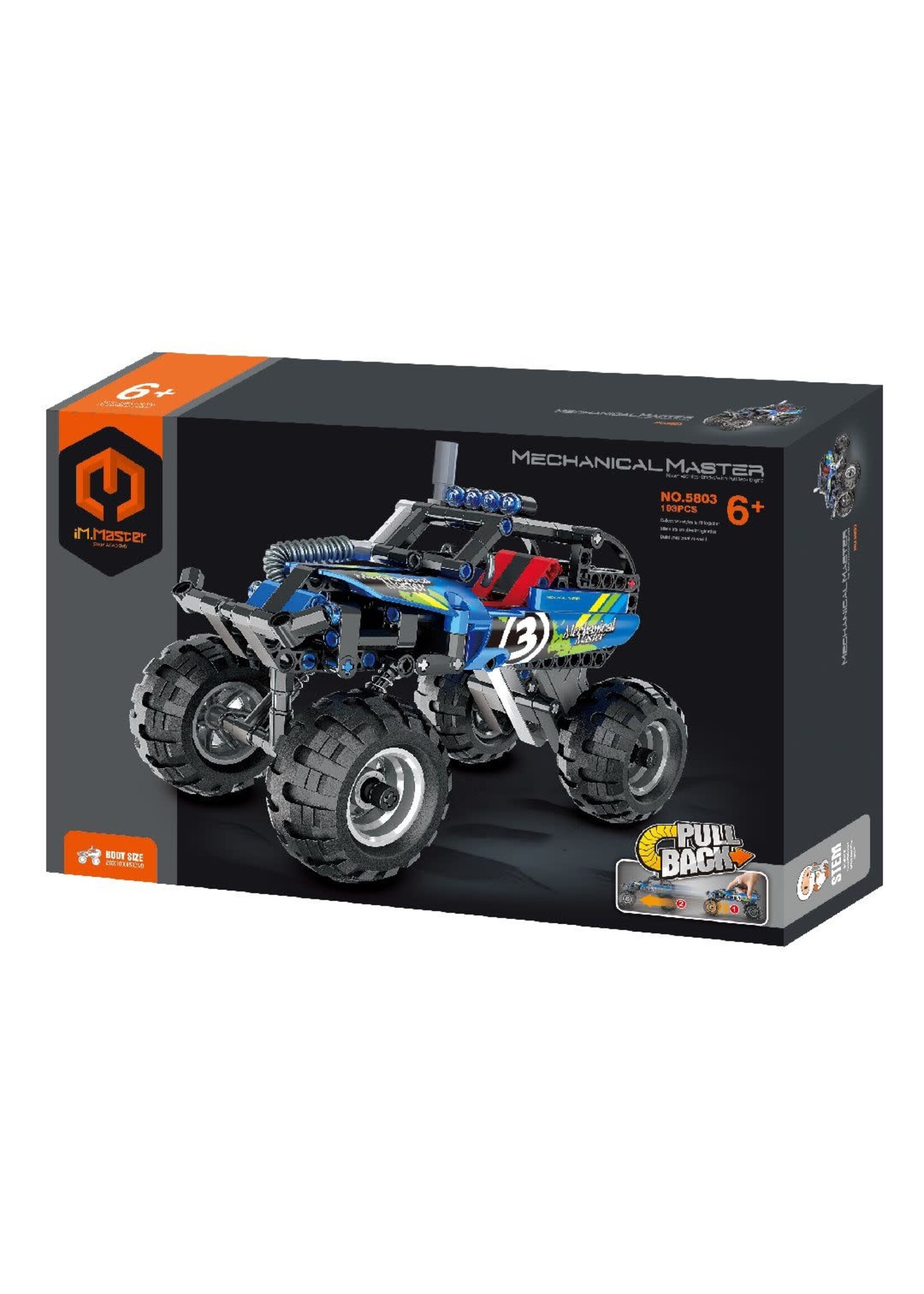 iM.Master IMM5803 Pull Back Off-Road Vehicle - Blue - 193 Pieces (can combine with IMM5804)