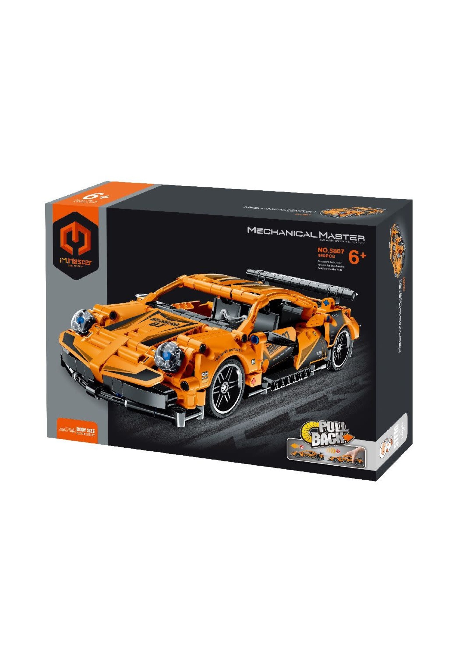 iM.Master IMM5807 Pull Back - Super Car, Orange - 490 Pieces