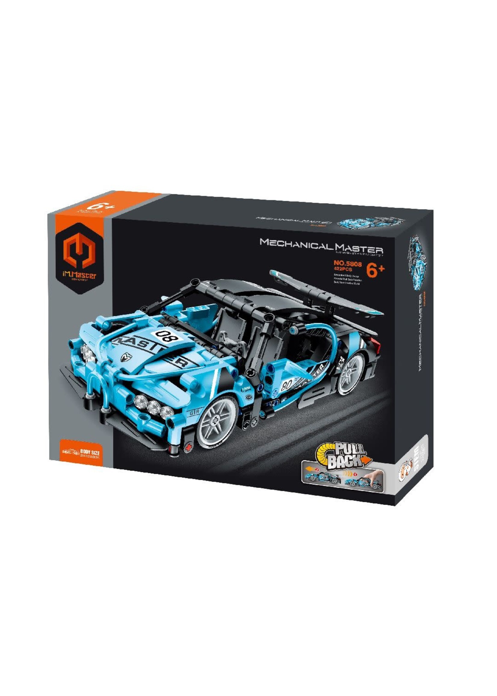 iM.Master IMM5808 Pull Back - Super Car, Blue - 422 Pieces
