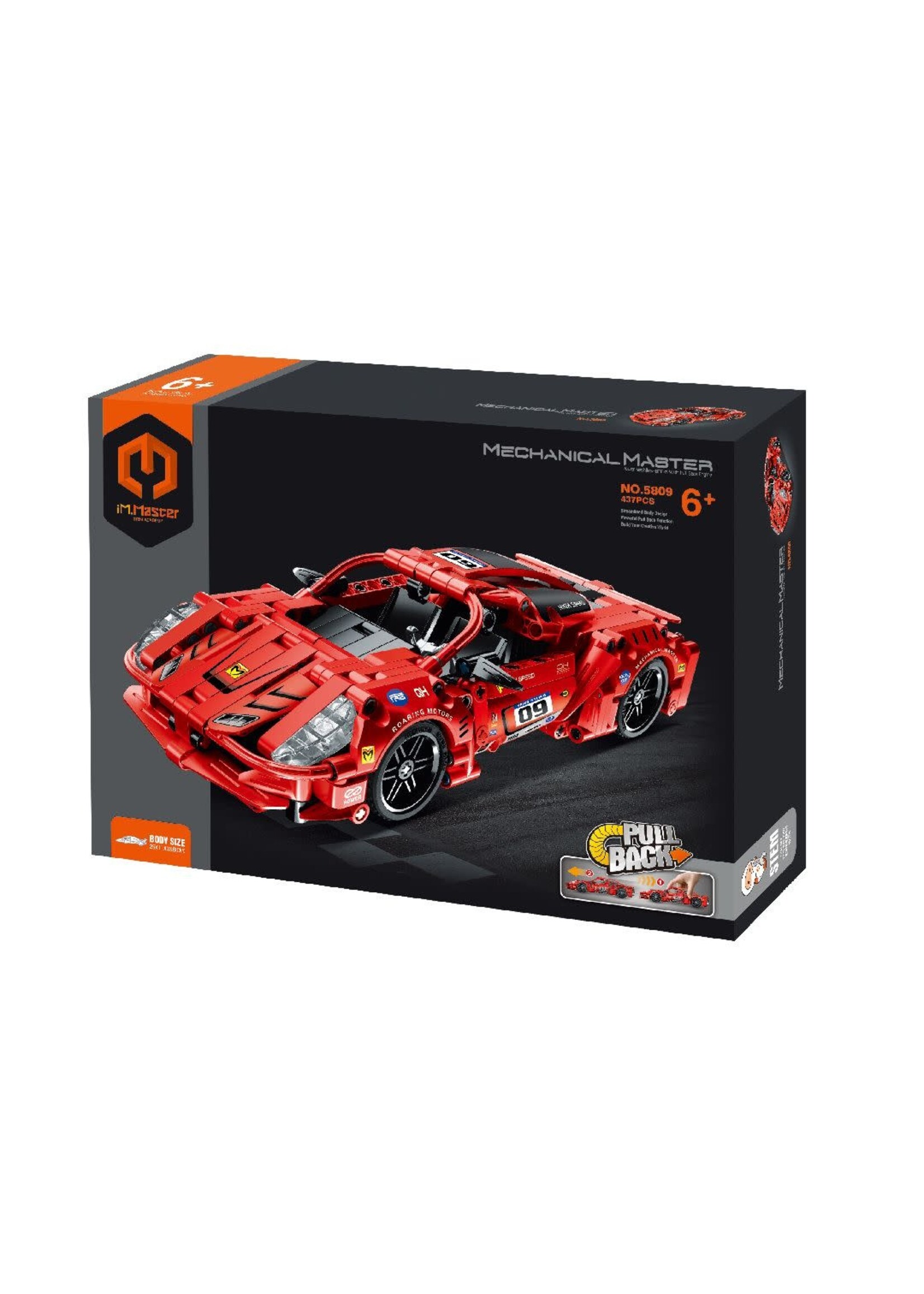 iM.Master IMM5809 Pull Back - Super Car, Red- 437 Pieces