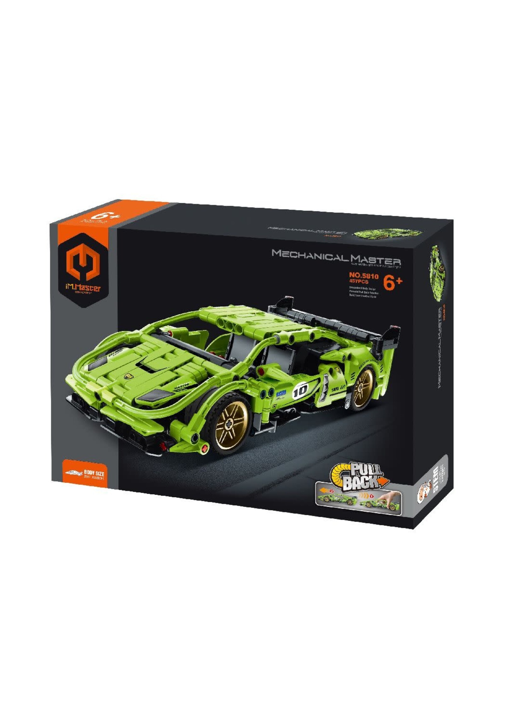 iM.Master IMM5810 Pull Back - Super Car, Green - 457 Pieces