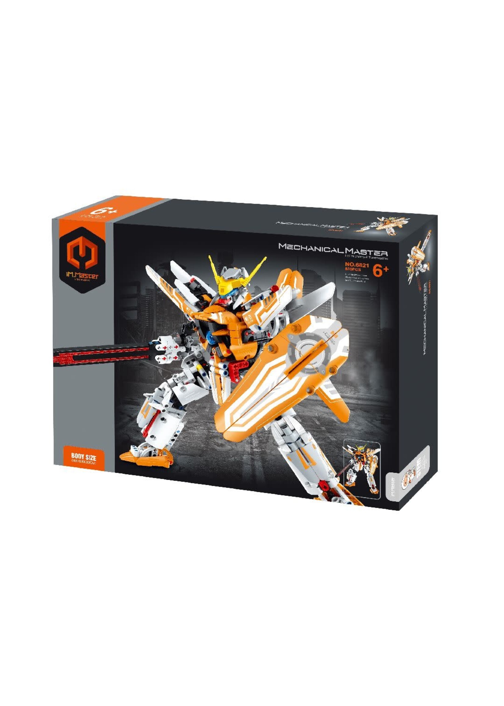 iM.Master IMM6821 Building Block Mech Warrior - Orange - 833 Pieces