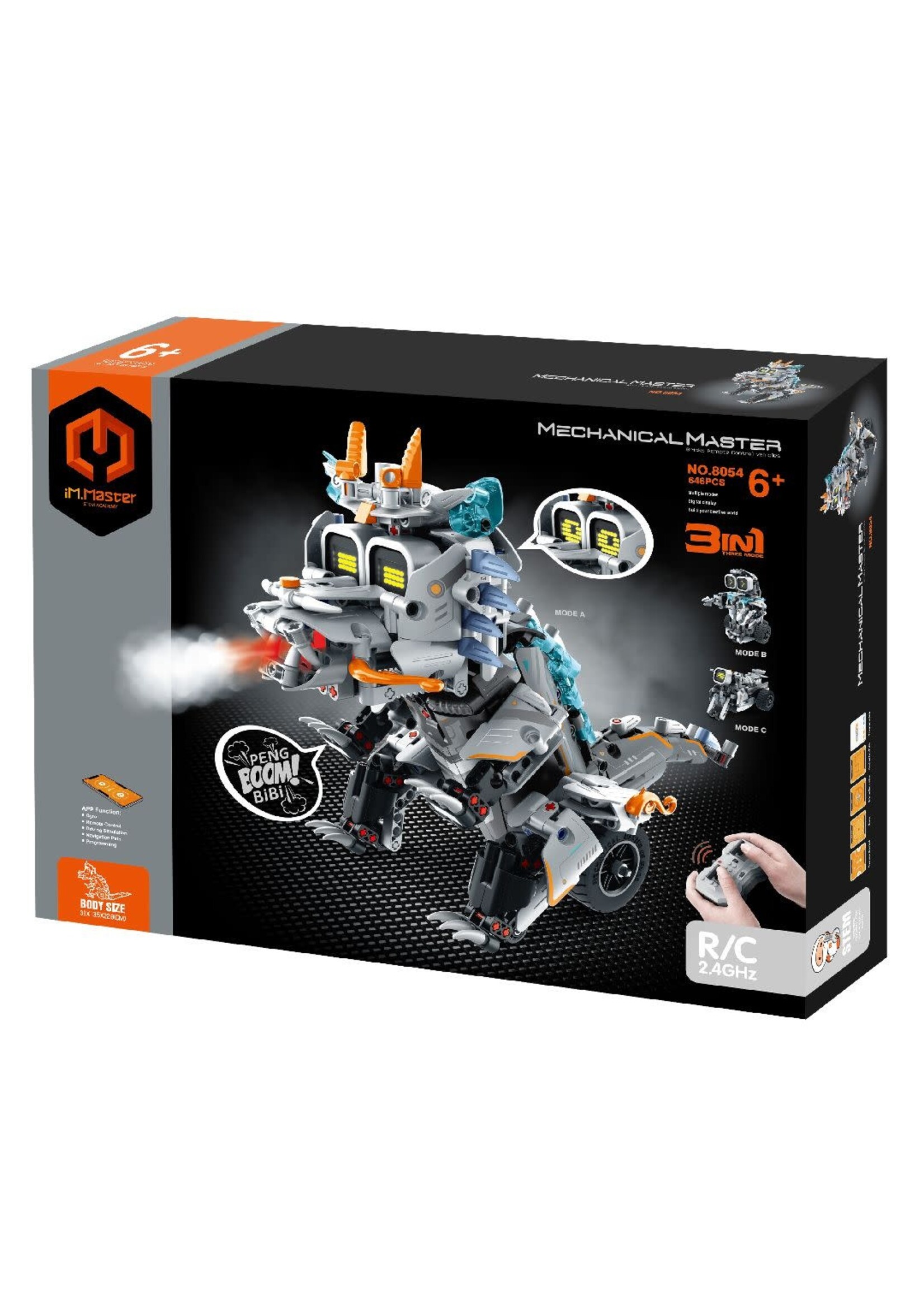 iM.Master IMM8054 2.4G R/C 3 in 1 Intelligent Programming Robot 408 Pieces