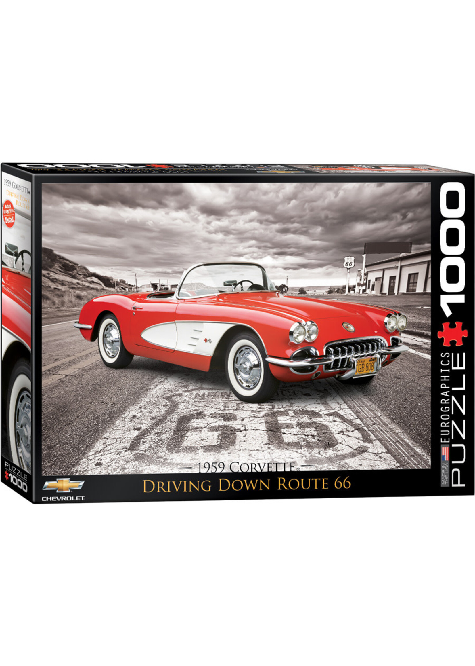 Eurographics EUR0665 1959 Corvette Route 66 (Puzzle1000)