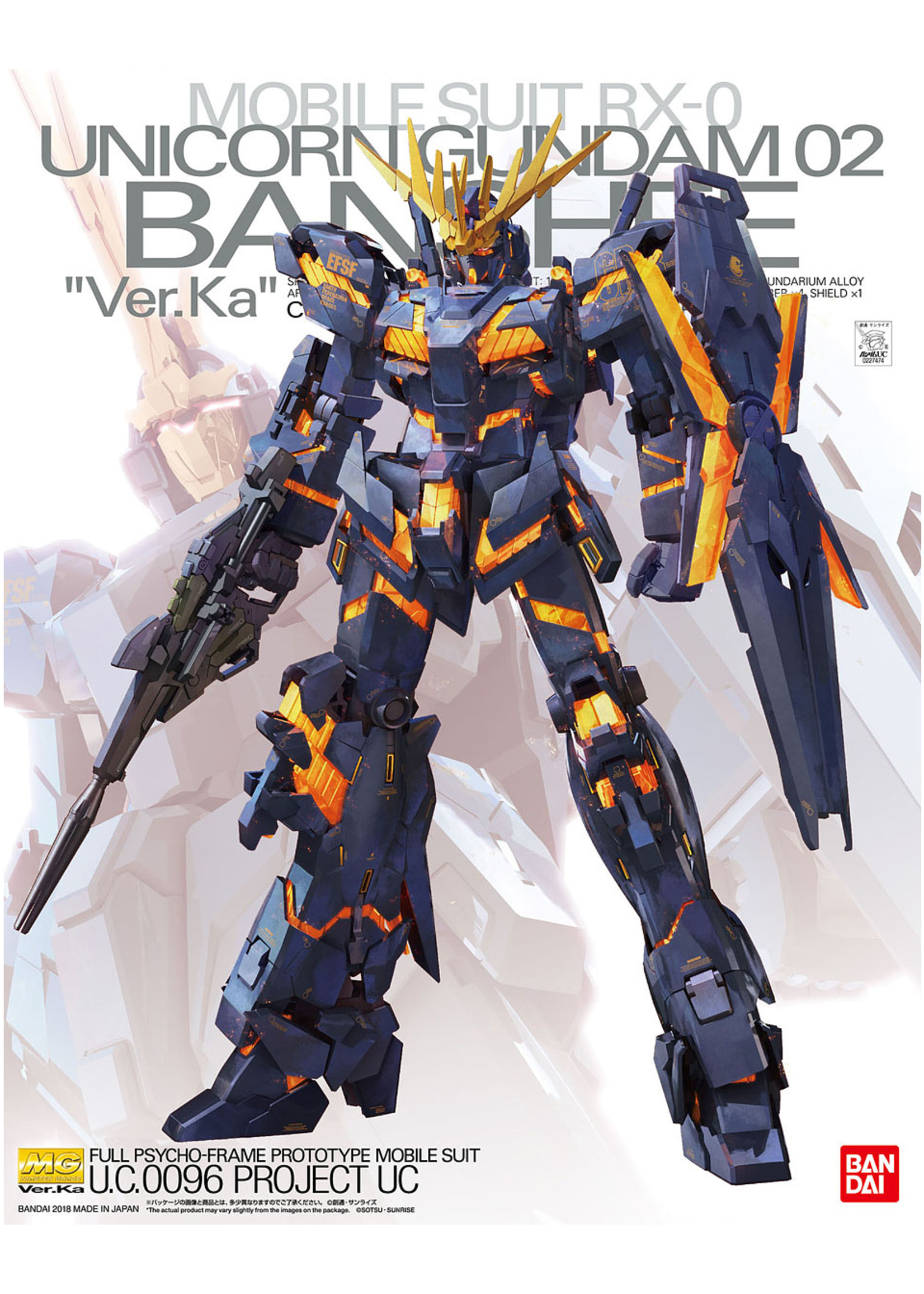 Bandai BNDAI-2430026 MG RX-0 Unicorn Gundam 02 Banshee Ver.Ka (1/100)