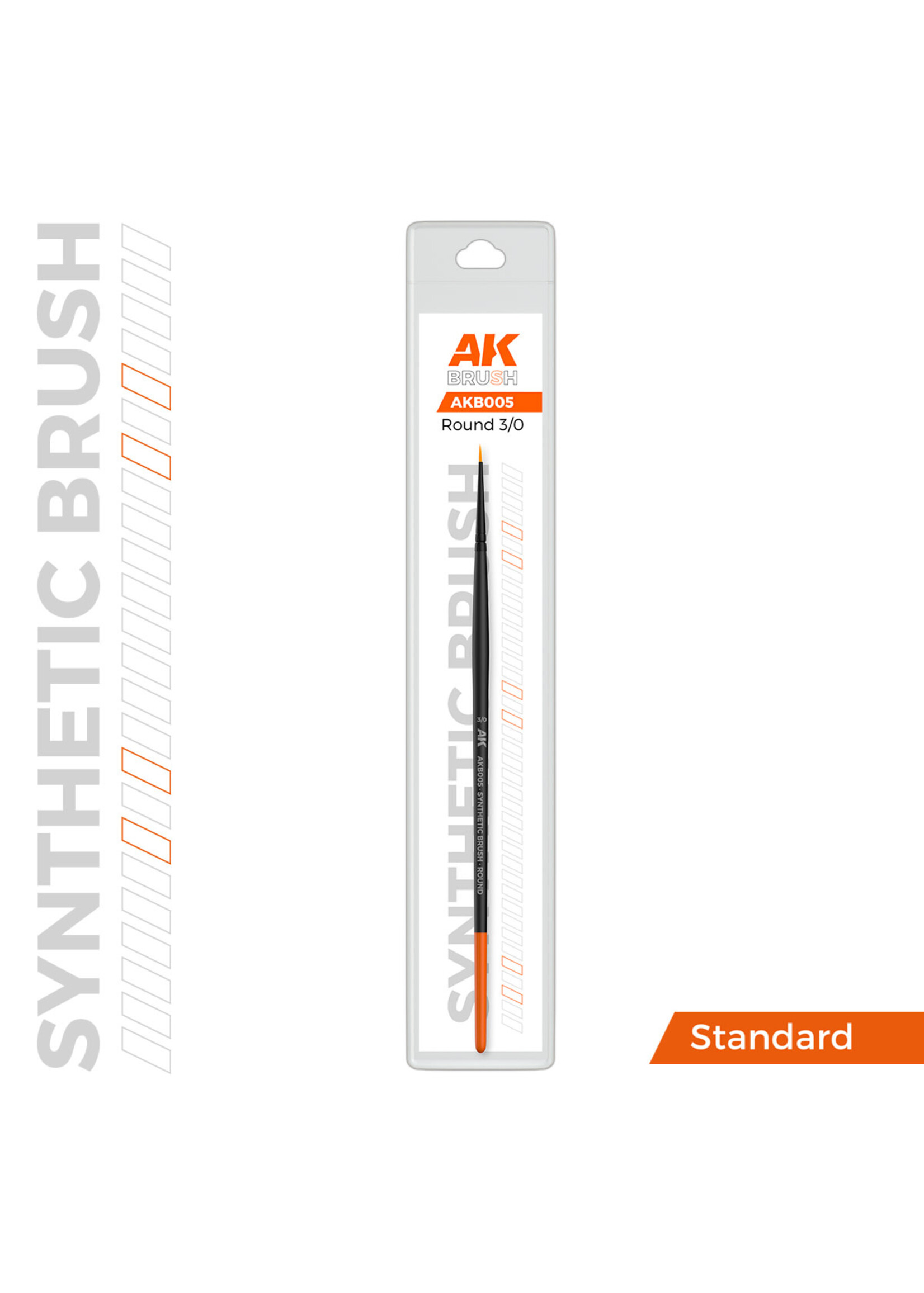AK Interactive AK-B005 Round Brush 3/0 Synthetic