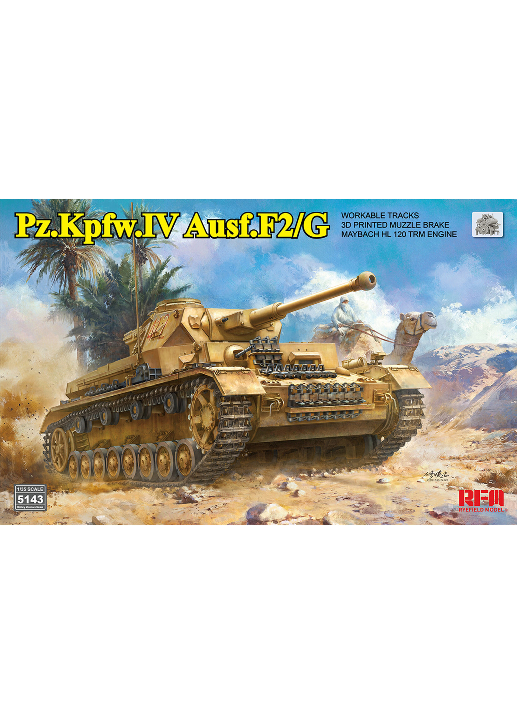Rye Field Model RFM5143 Pz.Kpfw.IV Ausf.F2/G with Working Tracks