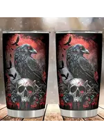 Tumbler 20oz Gothic Skull & Crow