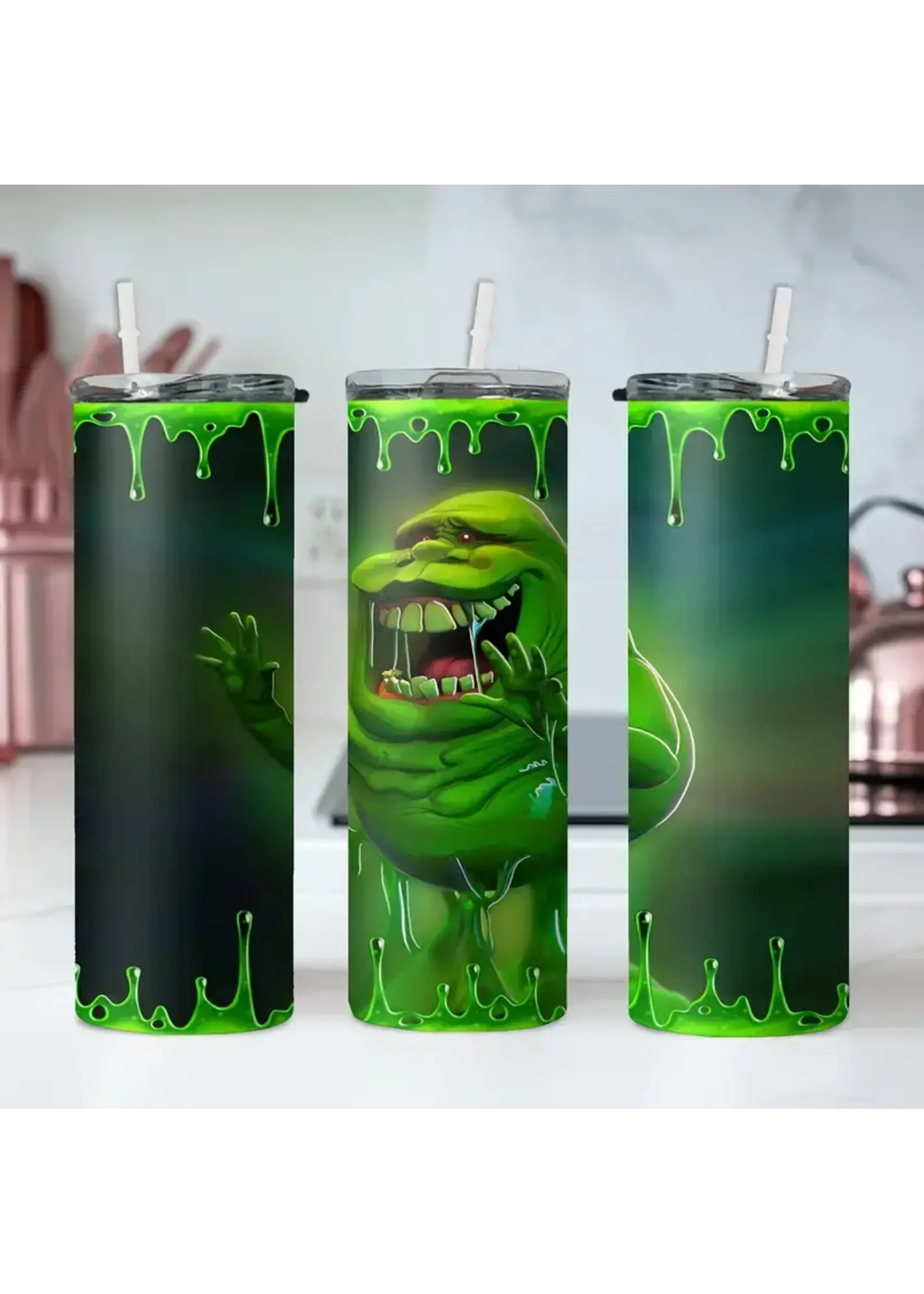 Tumbler 20oz Spooky Green Ghost