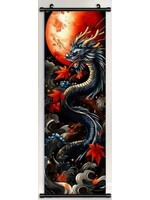 Hanging Wall Banner 15x47 Inch Oriental Dragon #1