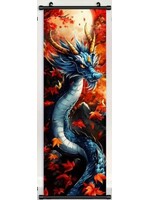 Hanging Wall Banner 15x47 Inch Oriental Dragon #2