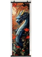Hanging Wall Banner 15x47 Inch Oriental Dragon #3