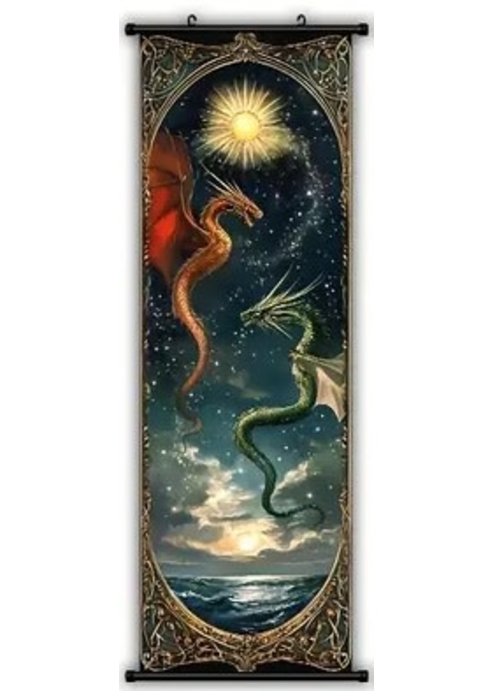 Hanging Wall Banner 15x47 Inch Mythic Dragon #1