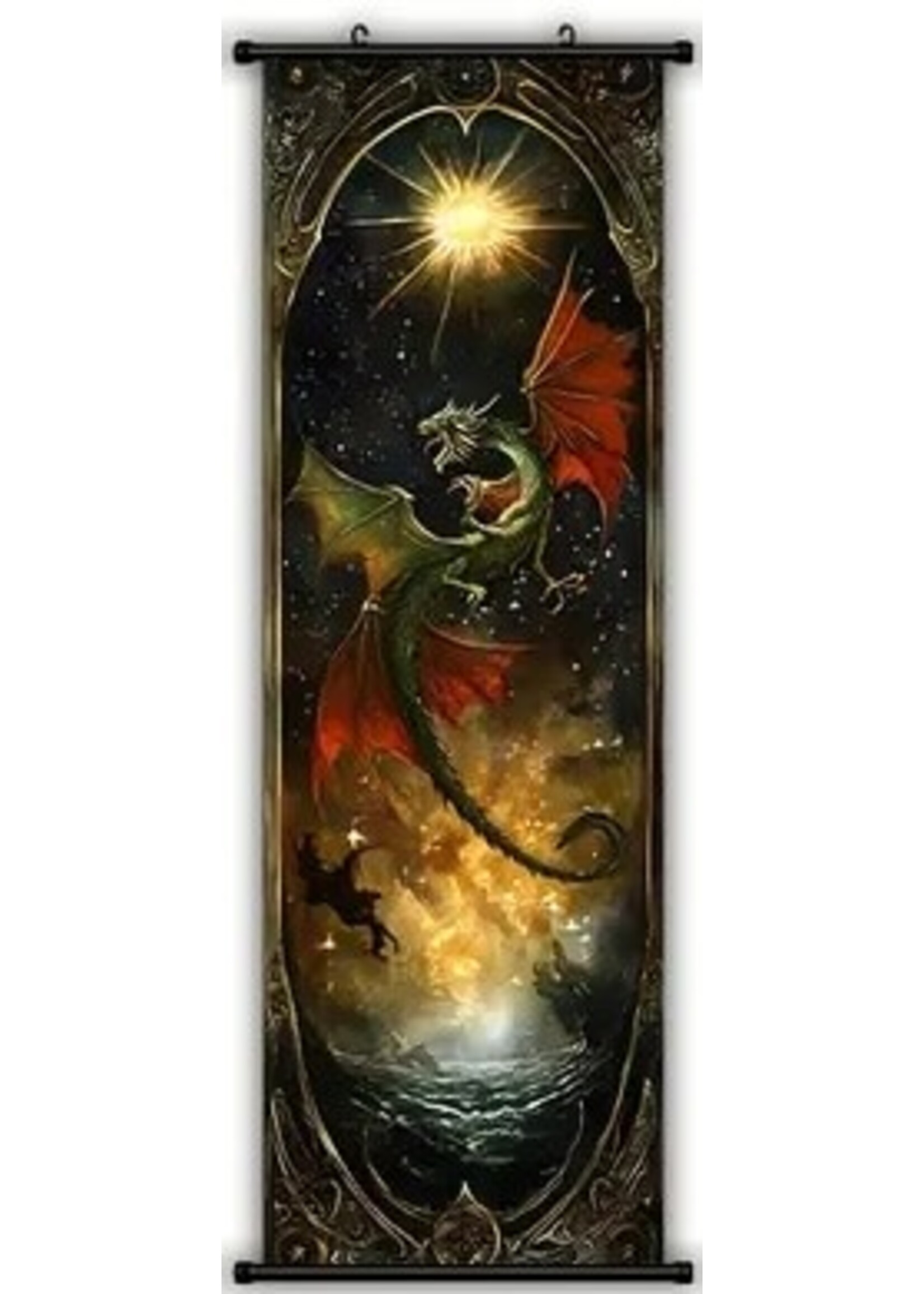 Hanging Wall Banner 15x47 Inch Mythic Dragon #2