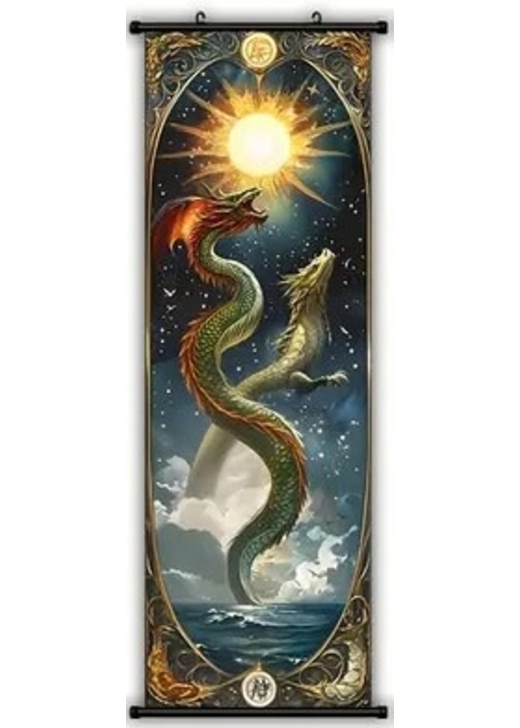 Hanging Wall Banner 15x47 Inch Mythic Dragon #3