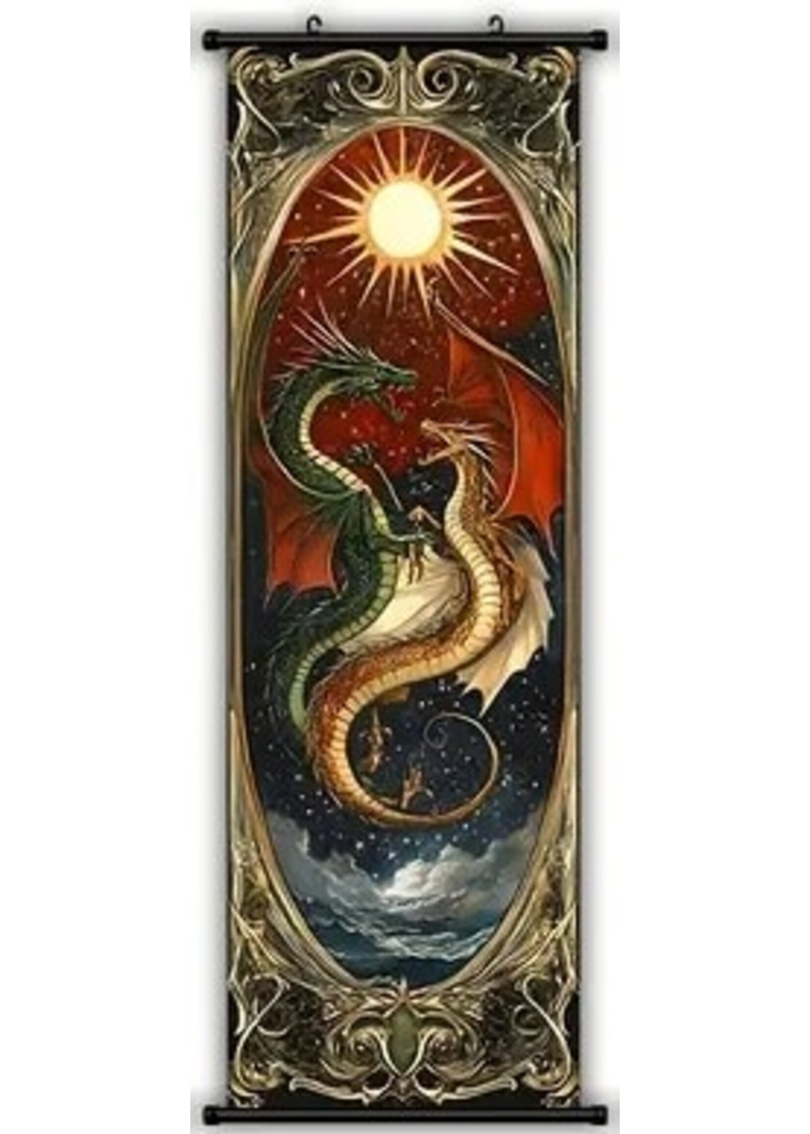 Hanging Wall Banner 15x47 Inch Mythic Dragon #4