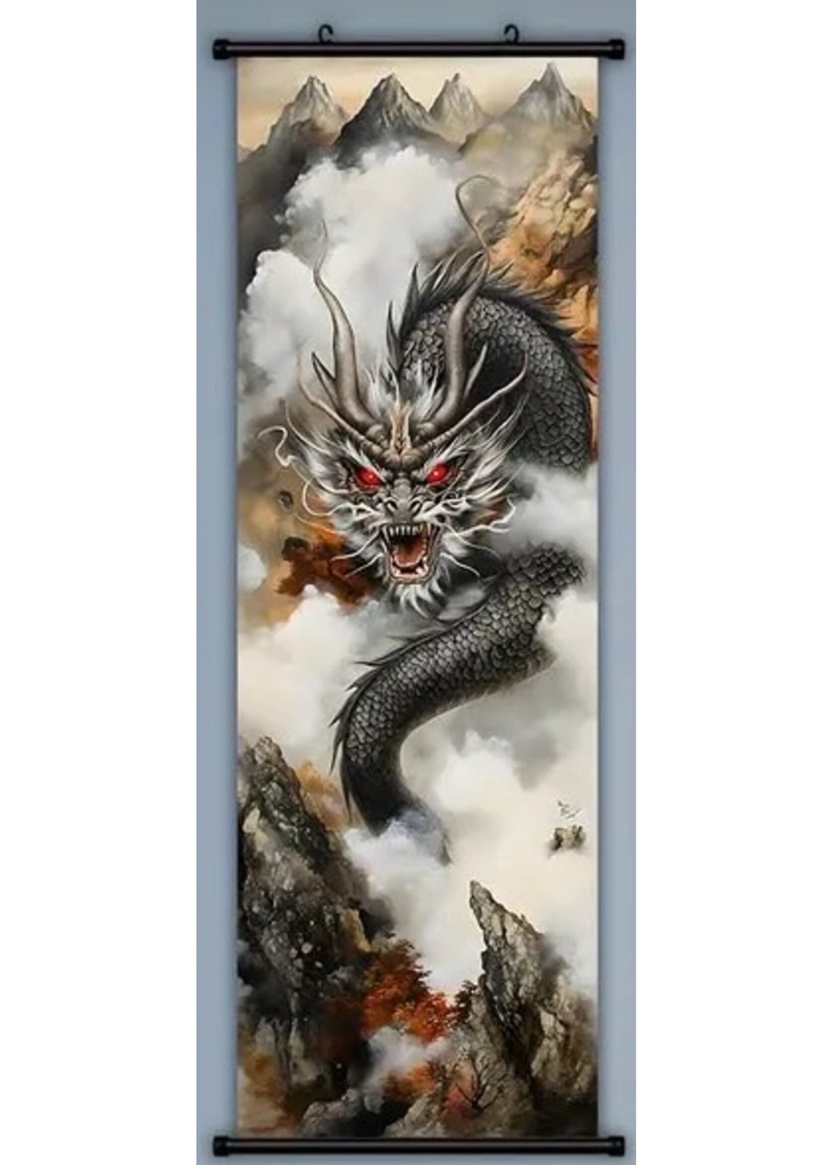 Hanging Wall Banner 15x47 Inch Fantasy Dragon #1