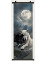 Hanging Wall Banner 15x74 Inch White Wolf #2
