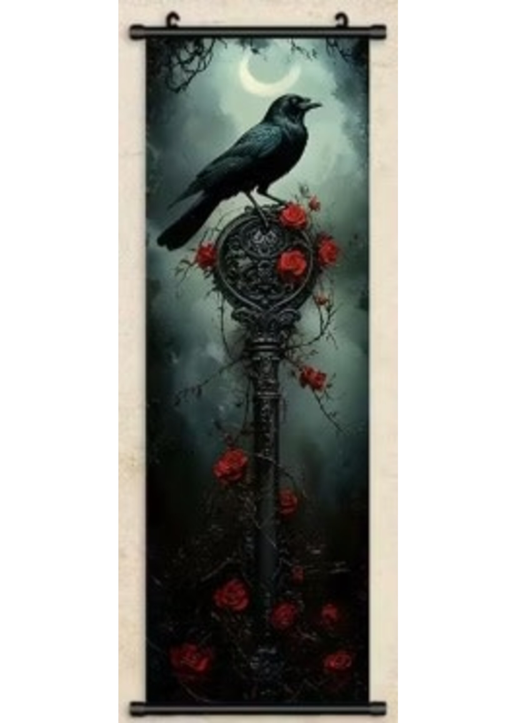 Hanging Wall Banner 15x47 Inch Raven #1