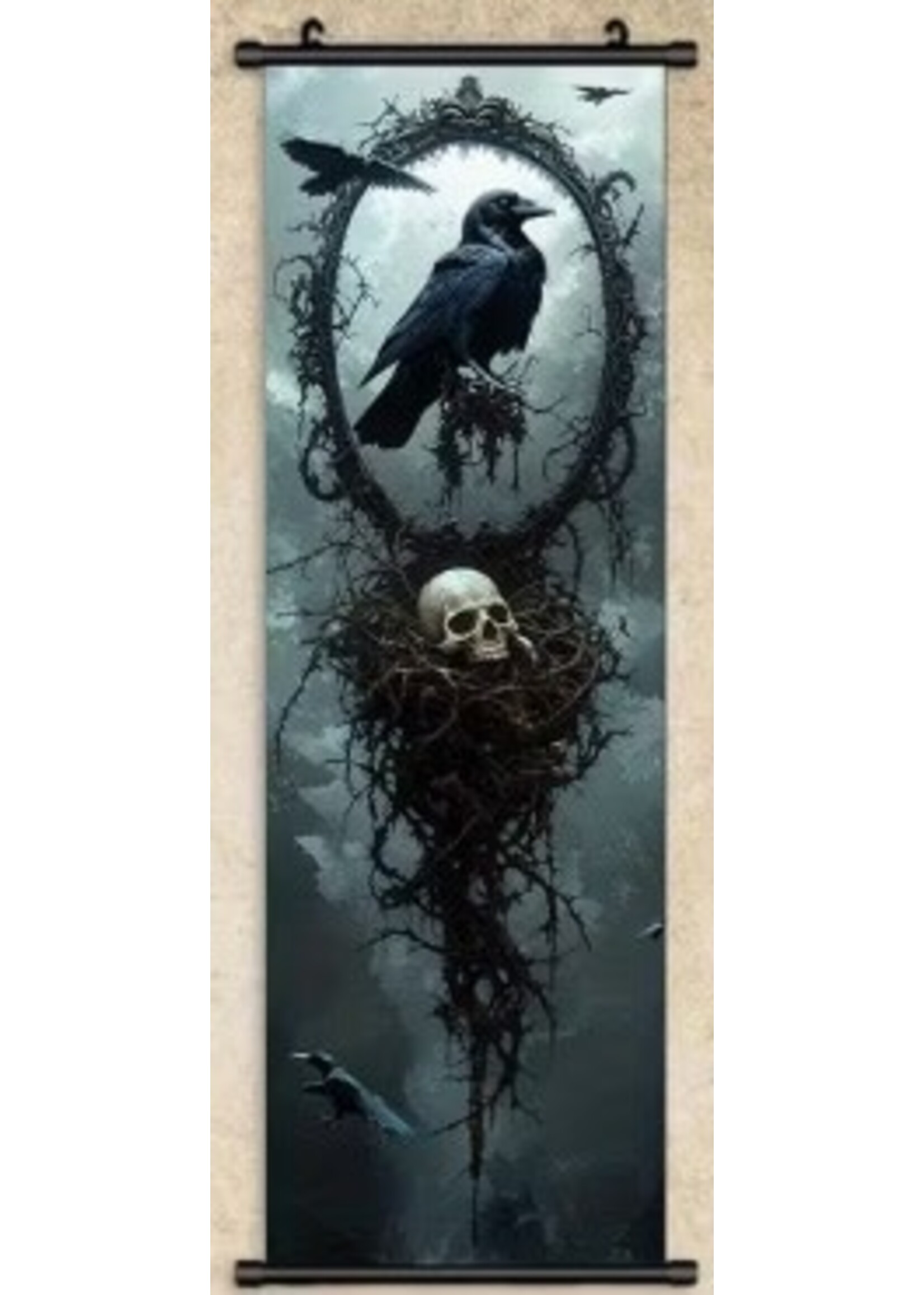 Hanging Wall Banner 15x47 Inch Raven #3