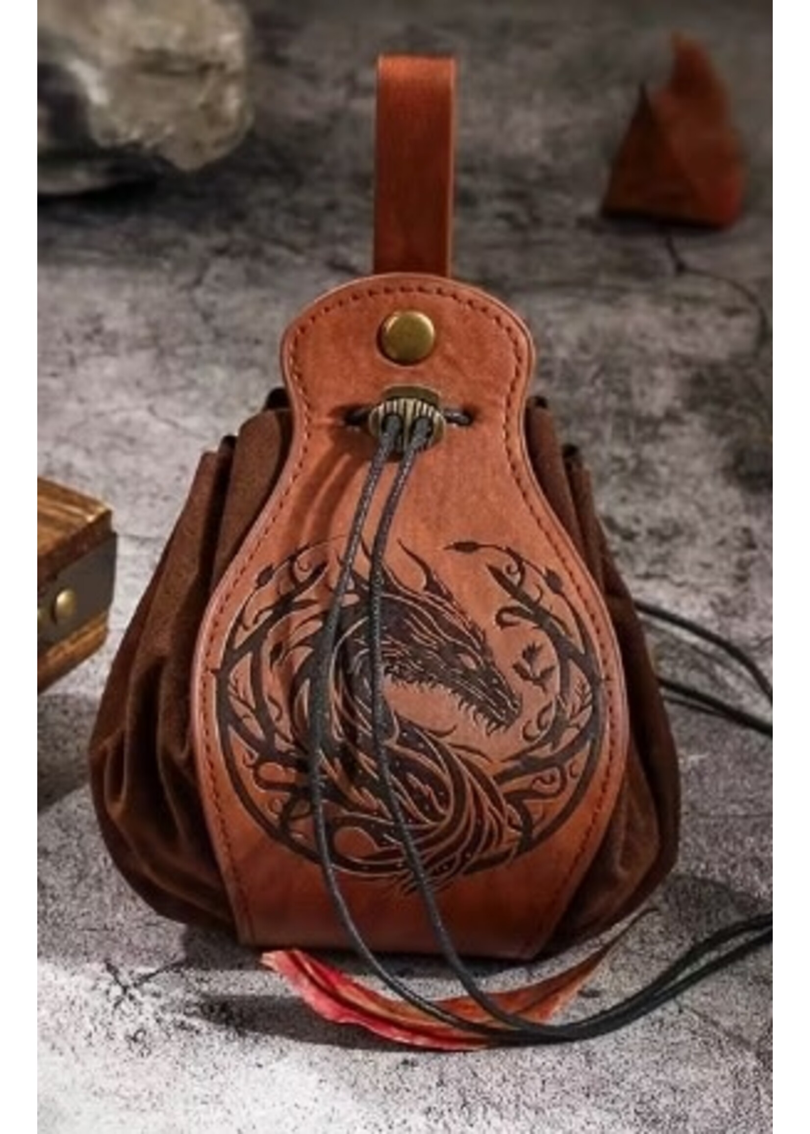 Dice Bag Waist Pouch Norse Dragon Head