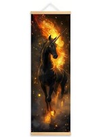 Hanging Wall Banner 15x47 Inch Flame Unicorn #2