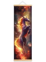 Hanging Wall Banner 15x47 Inch Flame Unicorn #3