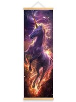 Hanging Wall Banner 15x47 Inch Flame Unicorn #4