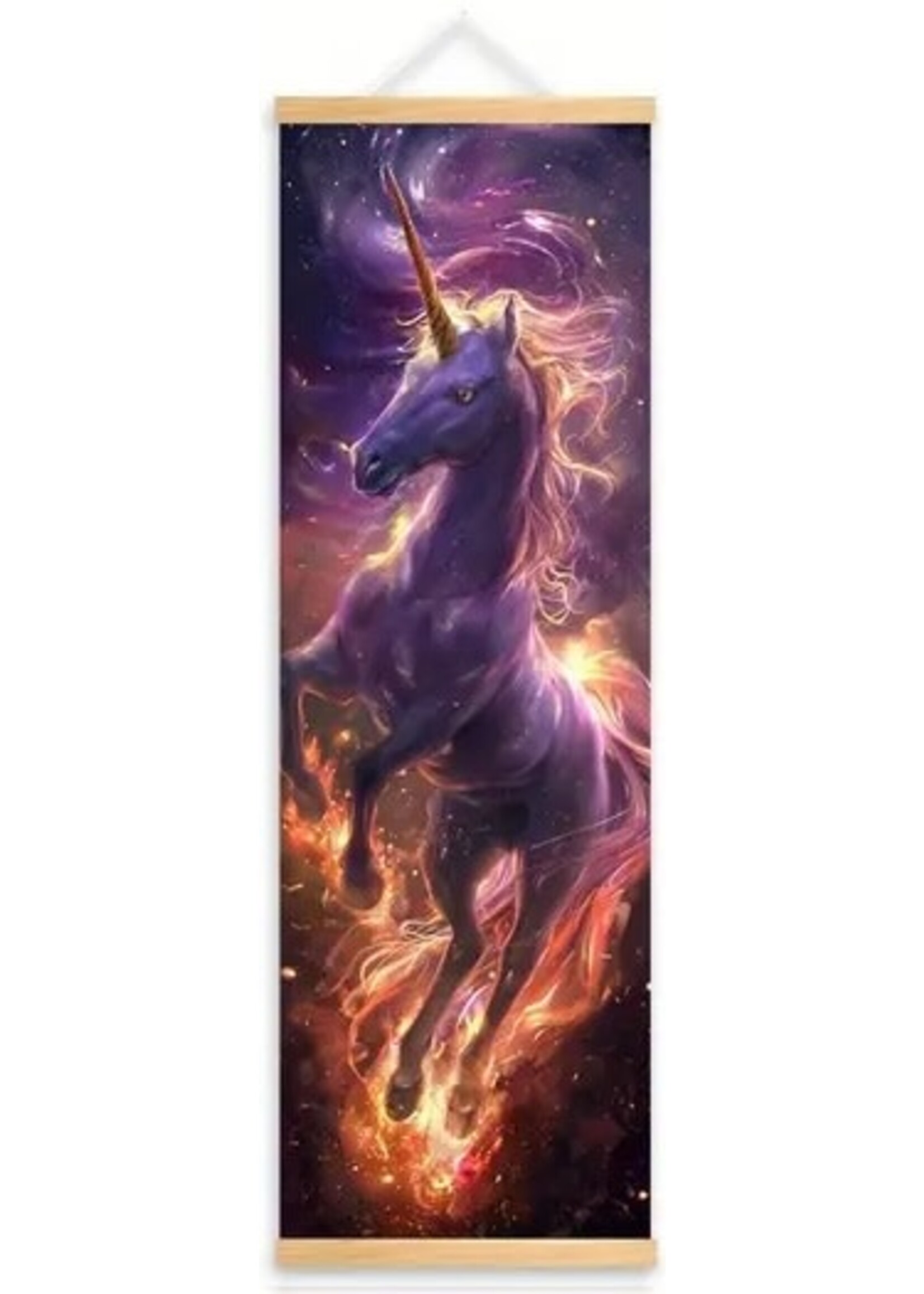 Hanging Wall Banner 15x47 Inch Flame Unicorn #4