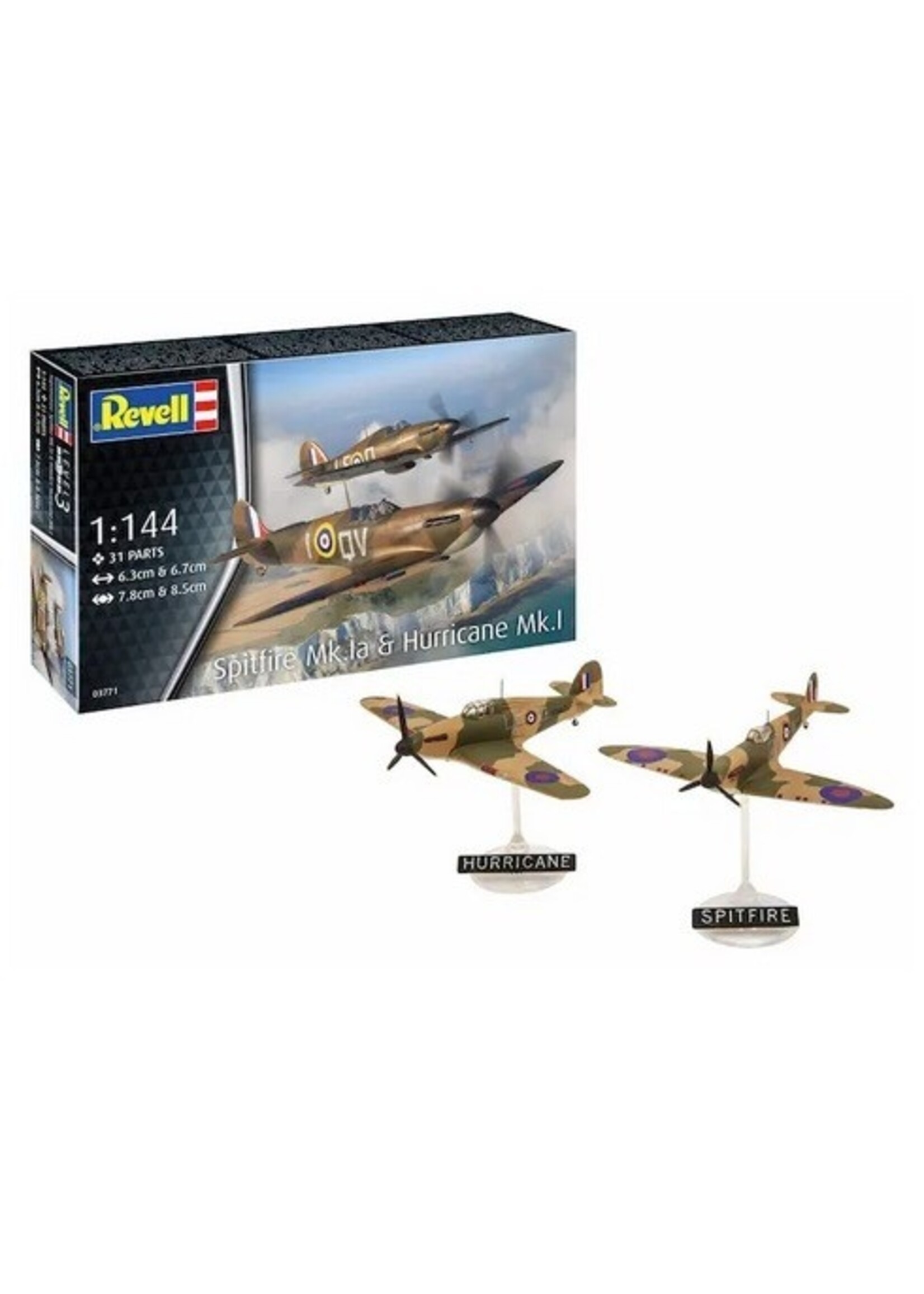 Revell Germany RVG3771 Spitfire Mk.1a & Hurricane Mk.1 (1/144)