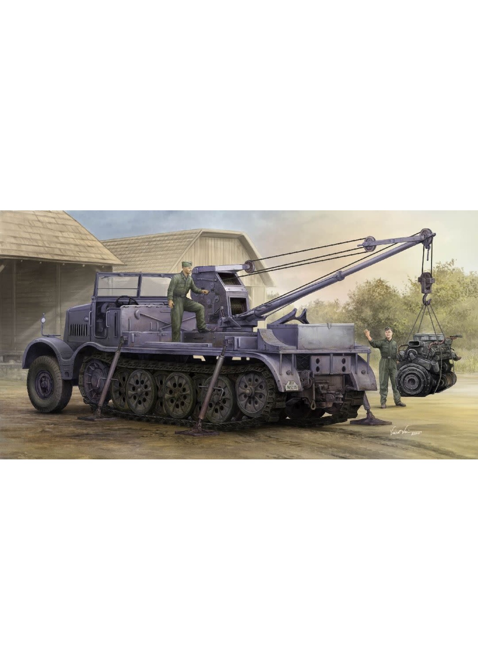 Trumpeter TRU09576 Schwerer Zugkraftwagen 18t with 6t Billstein-Crane (1/35)