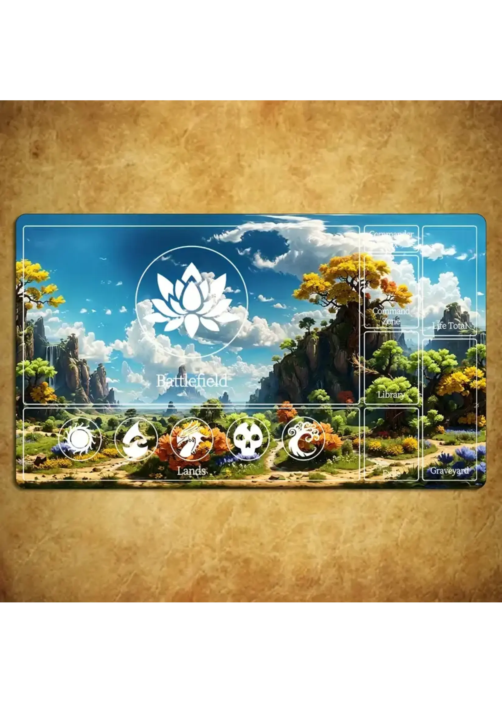 MTG Playmat Green Lands