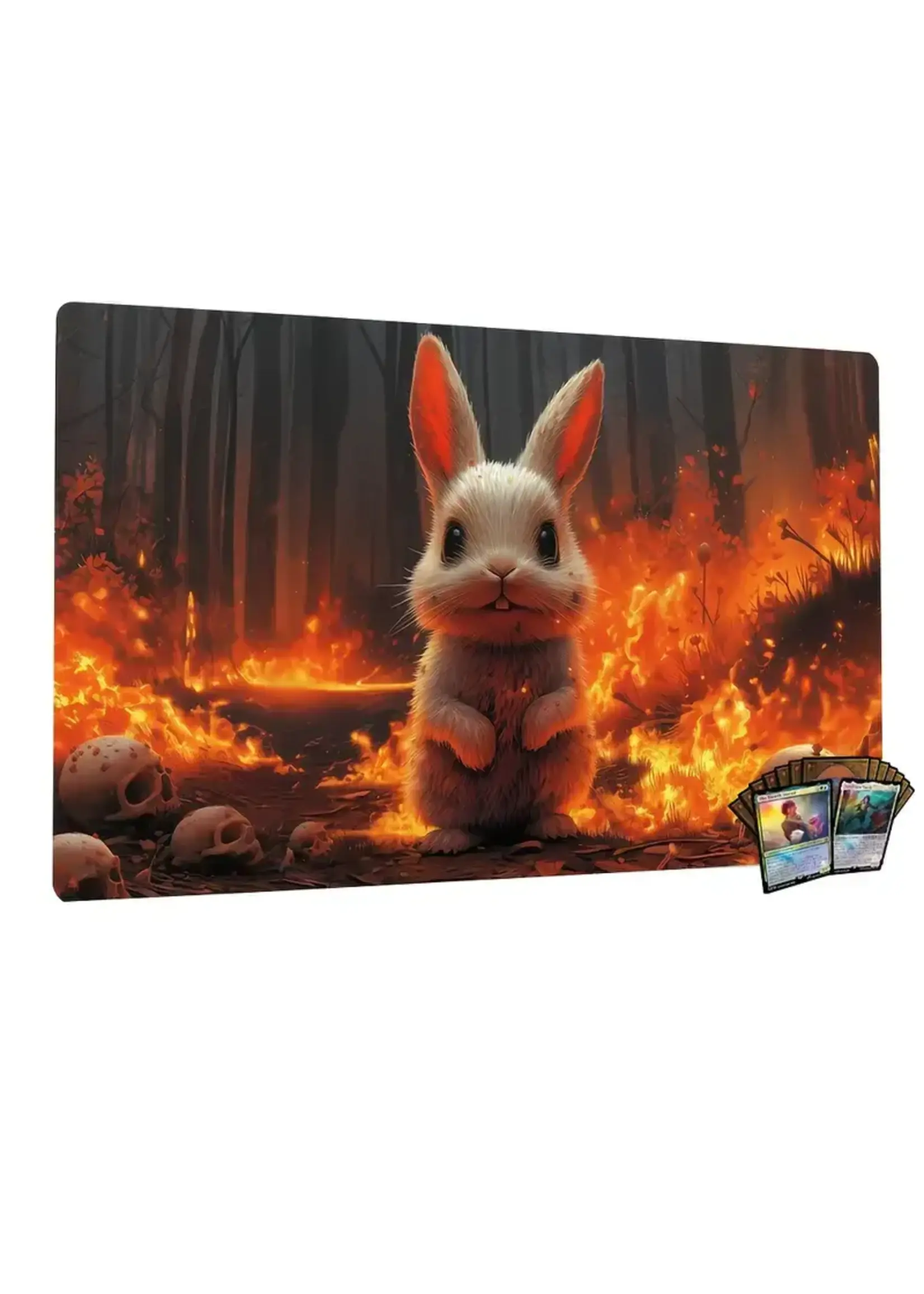 MTG Playmat 24x14 Inch Rabbit & Skulls
