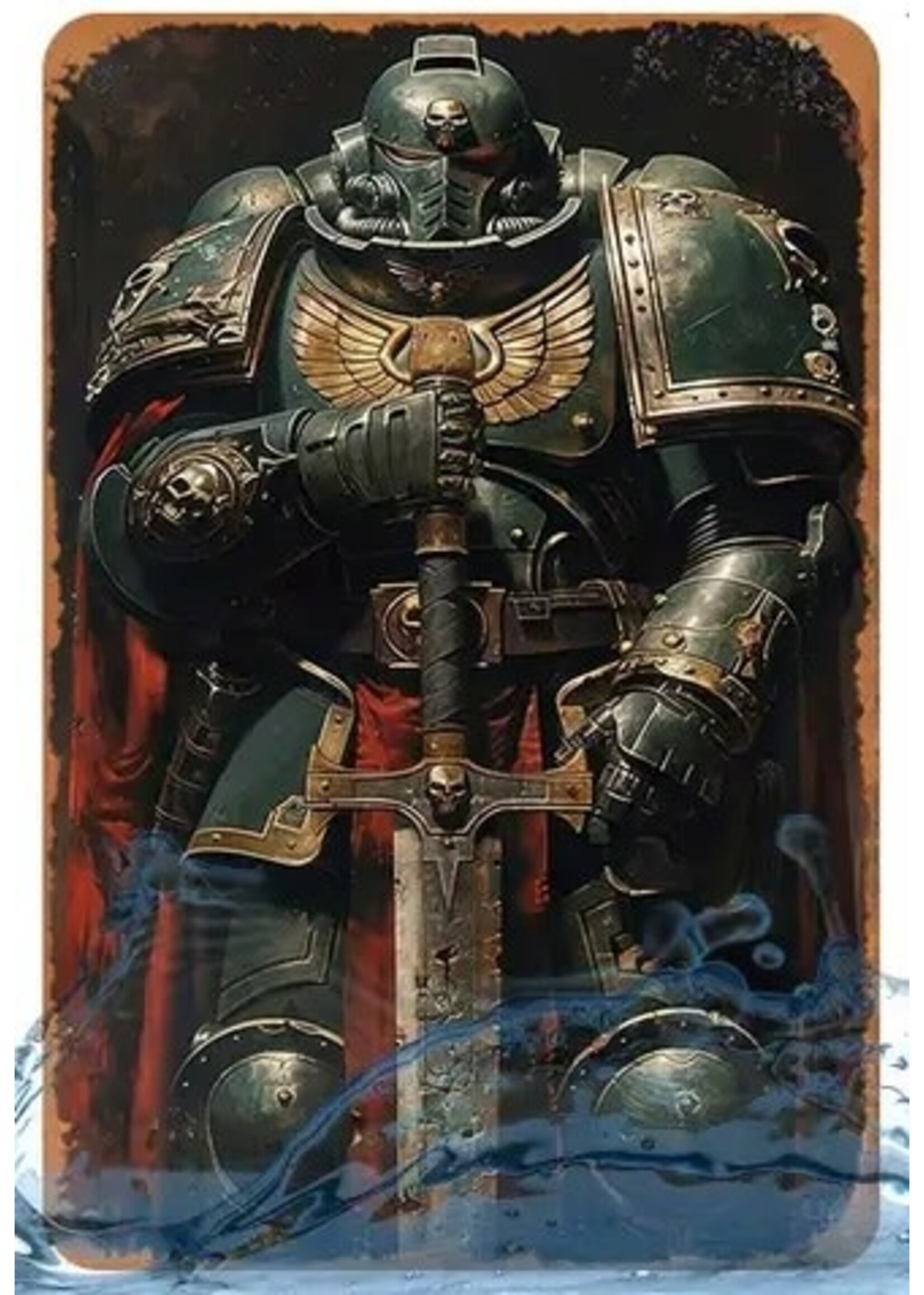 Metal Wall Sign 8x12 Inch Vintage Space Warrior