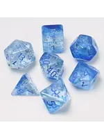 Dice RPG 7pc Translucent with Metal Flakes Blue