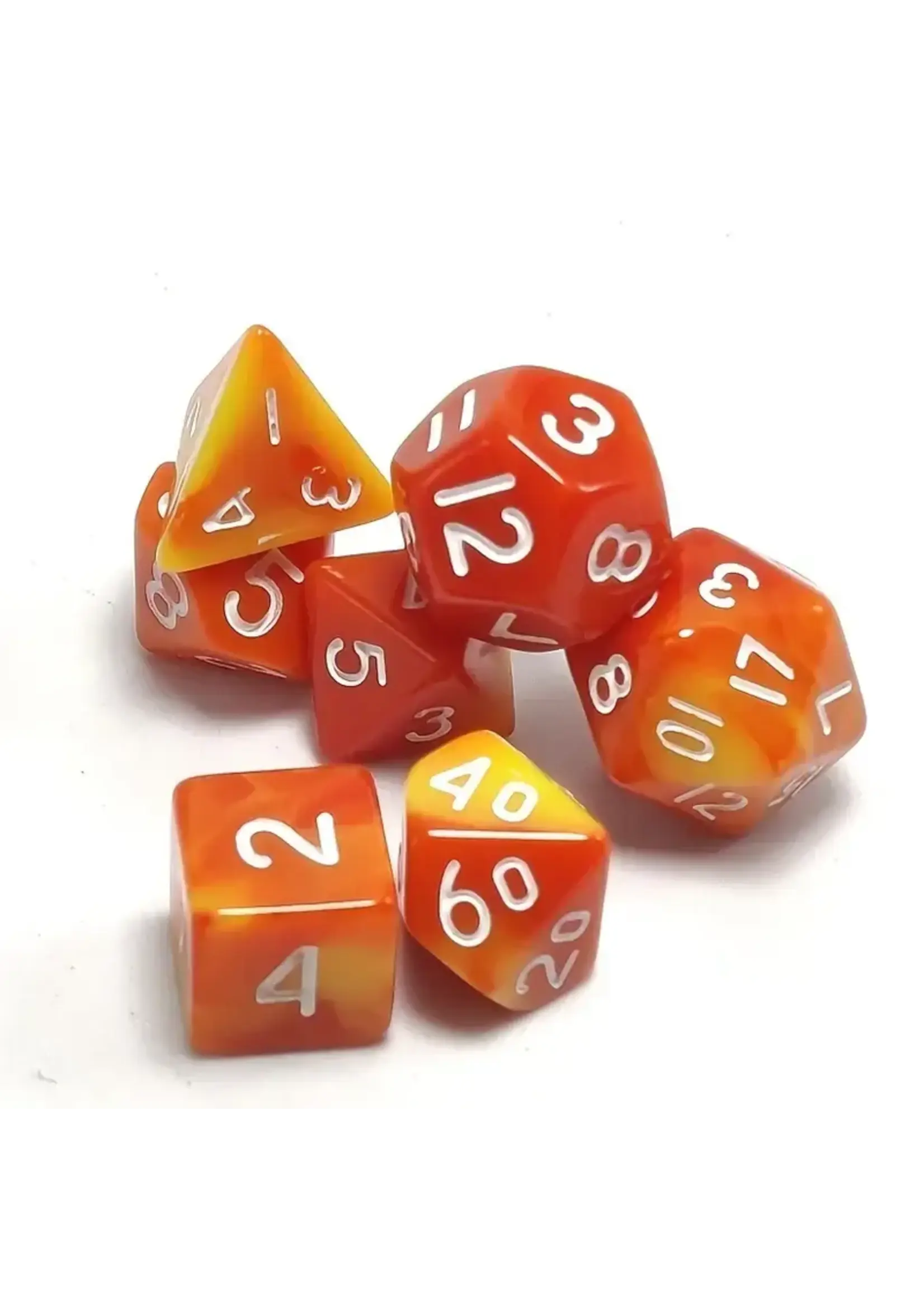Dice RPG 7pc Vibrant Orange