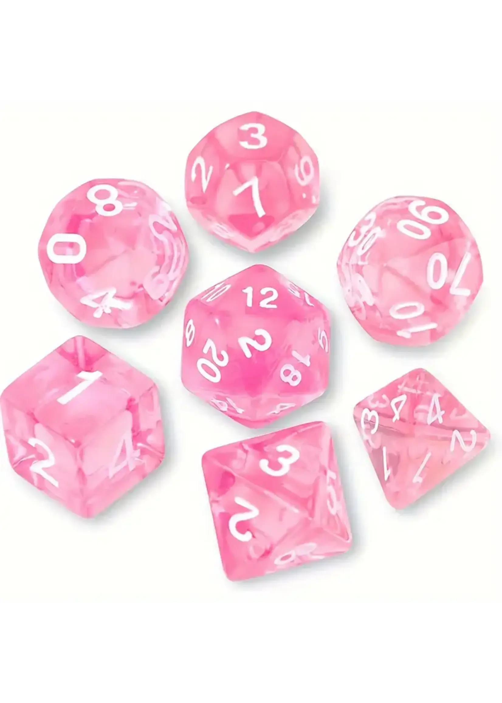 Dice RPG Transparent Powder Pink