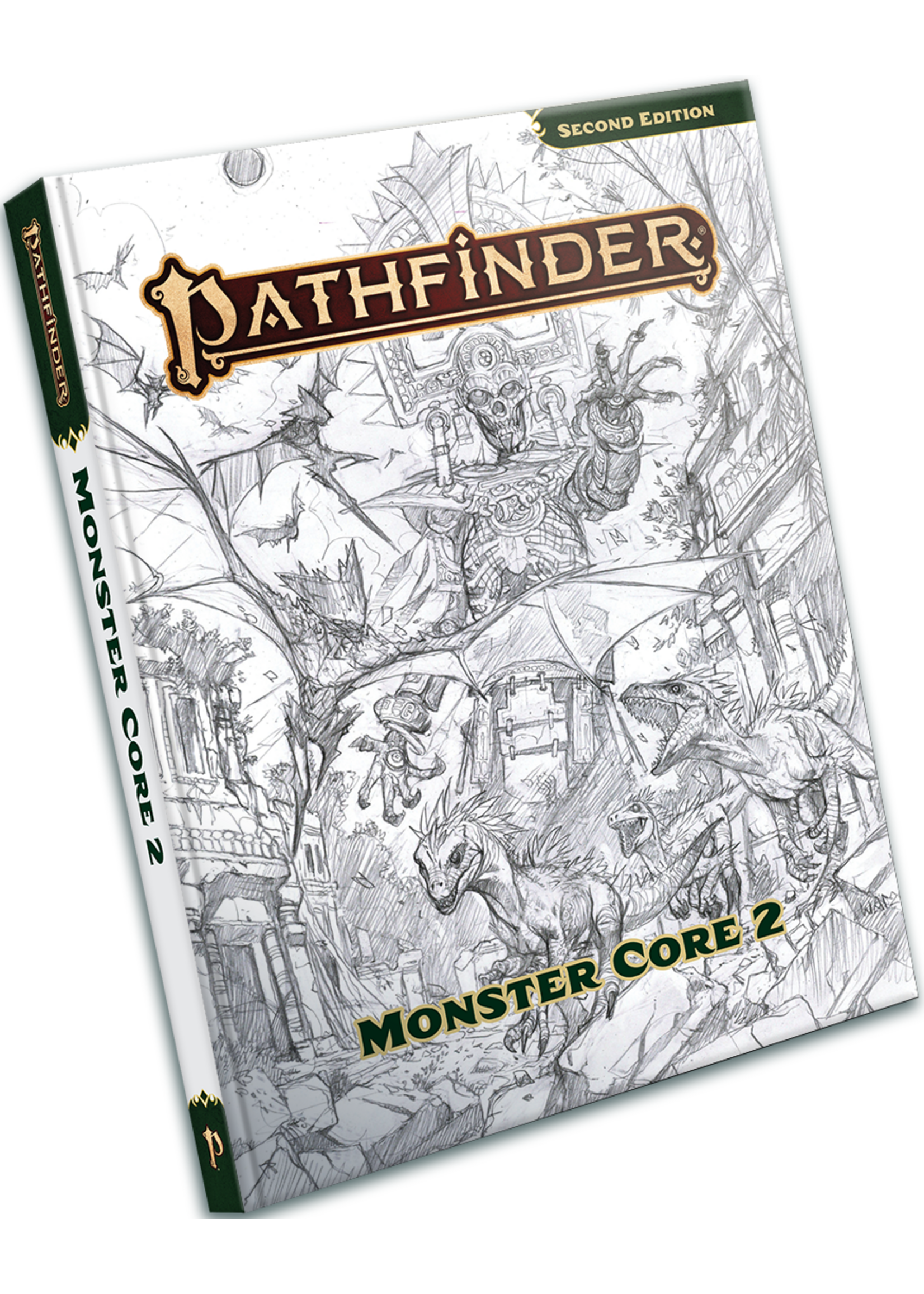 Paizo PF2E Remaster Monster Core 2 HardCover Sketch Cover