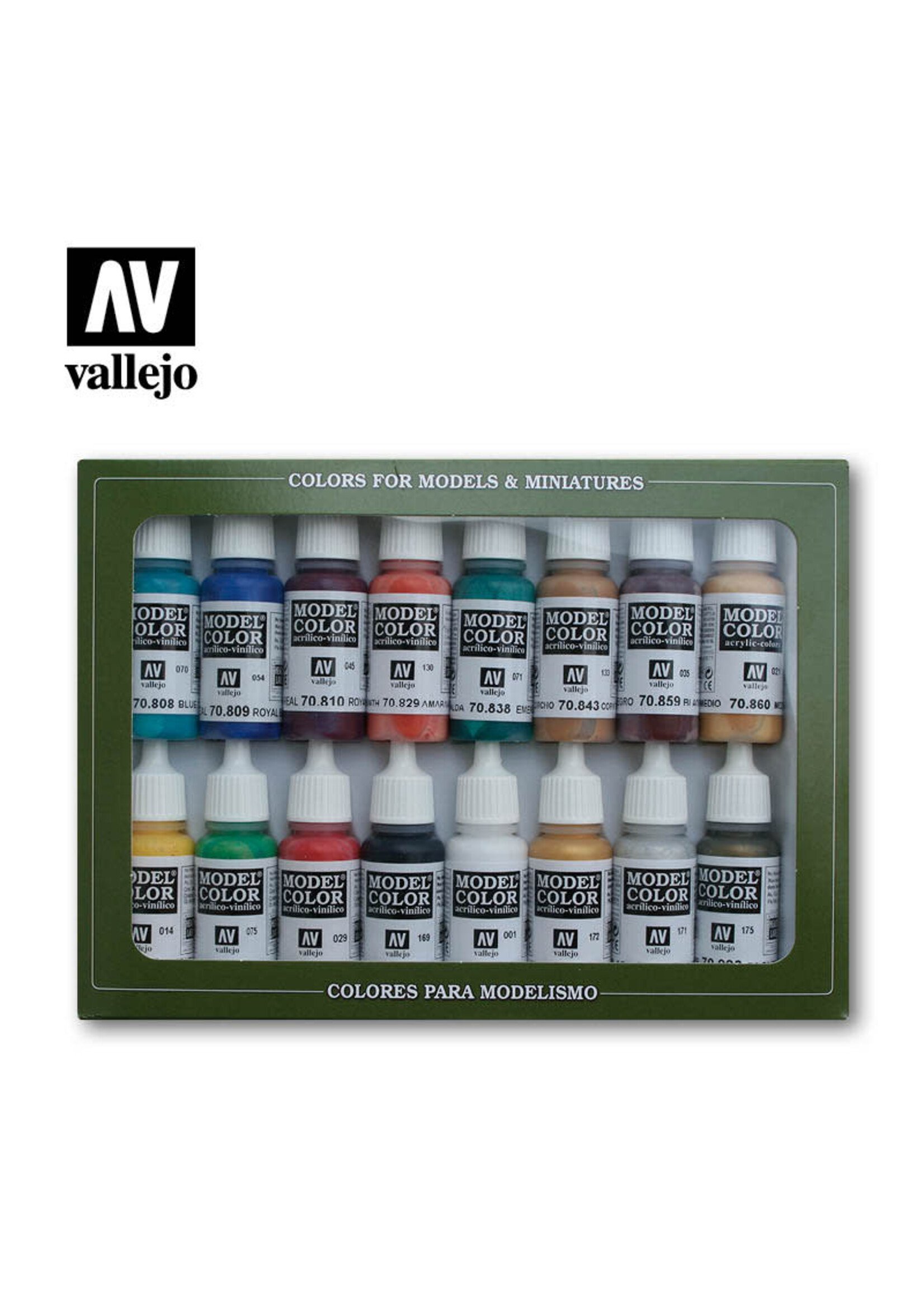 Vallejo VAL70142 Medievil Colors Paint Set (16pc)