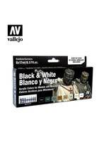 Vallejo VAL70151 Blacks & Whites Paint Set (8pc)