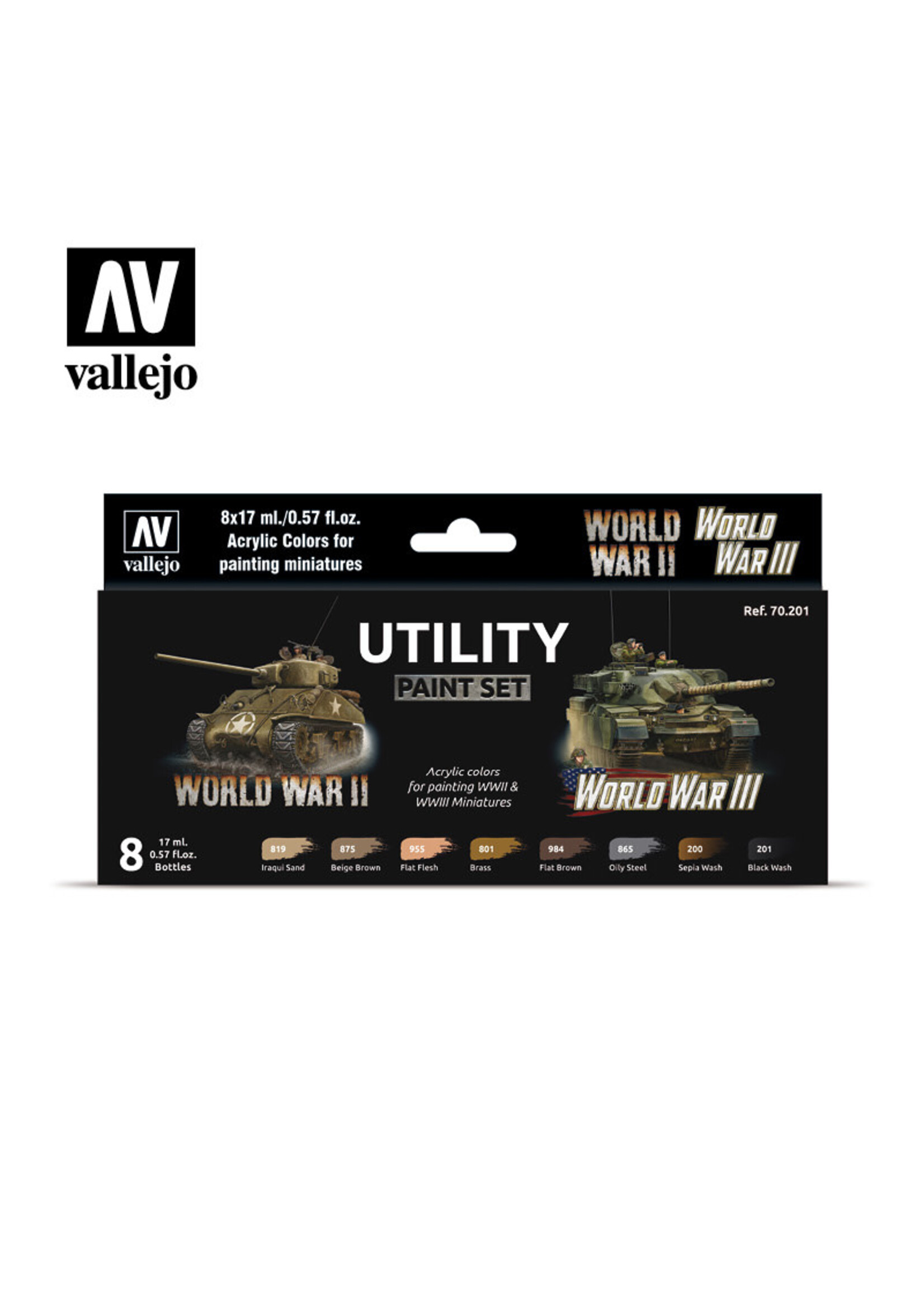 Vallejo VAL70201 Utility Paint Set (8pc)