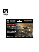 Vallejo VAL70203 WWII American Armor & Infantry Paint Set (6pc)