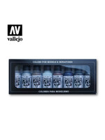 Vallejo VAL71176 Model Air Metallic Colors Paint Set (8pc)