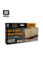 Vallejo VAL71187 Model Air Old & New Wood Effects Paint Set (8pc)