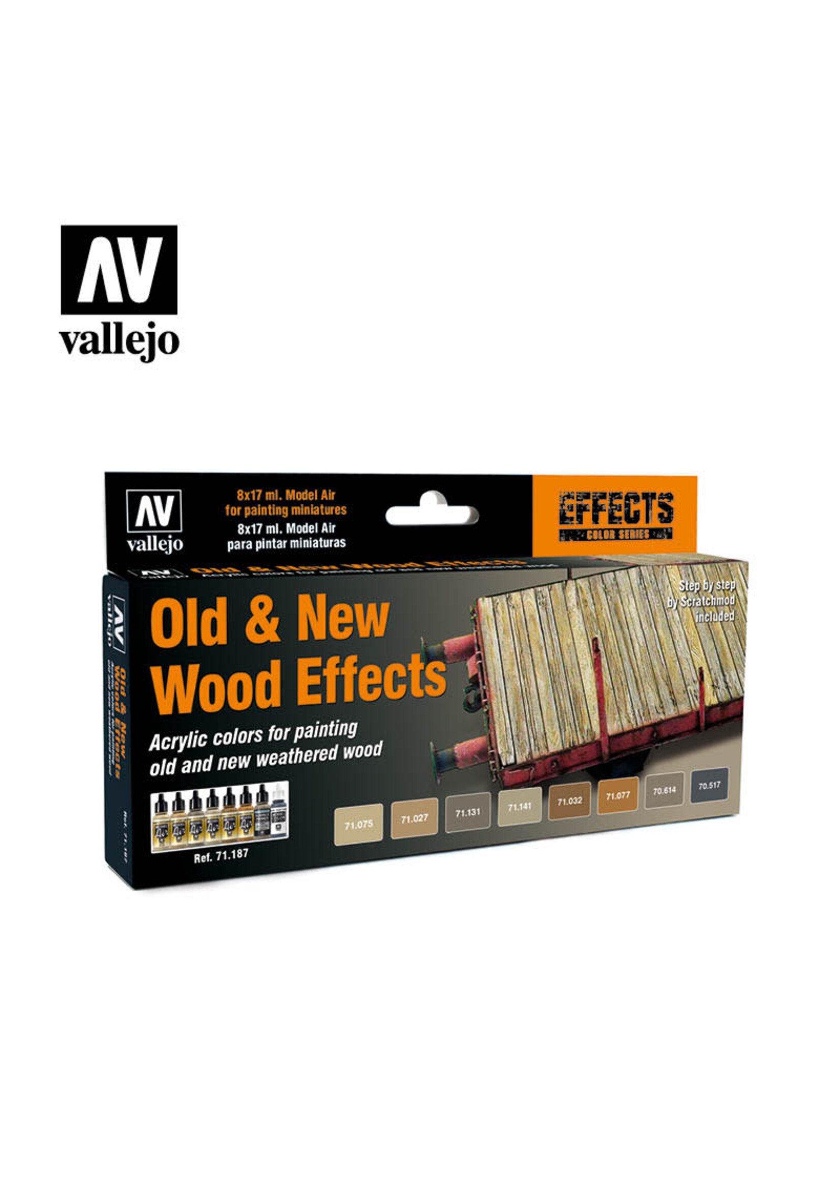 Vallejo VAL71187 Model Air Old & New Wood Effects Paint Set (8pc)