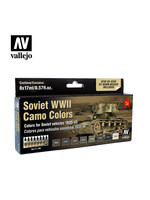 Vallejo VAL71188 Model Air Soviet AFV WWII Camo Colors Paint Set (8pc)