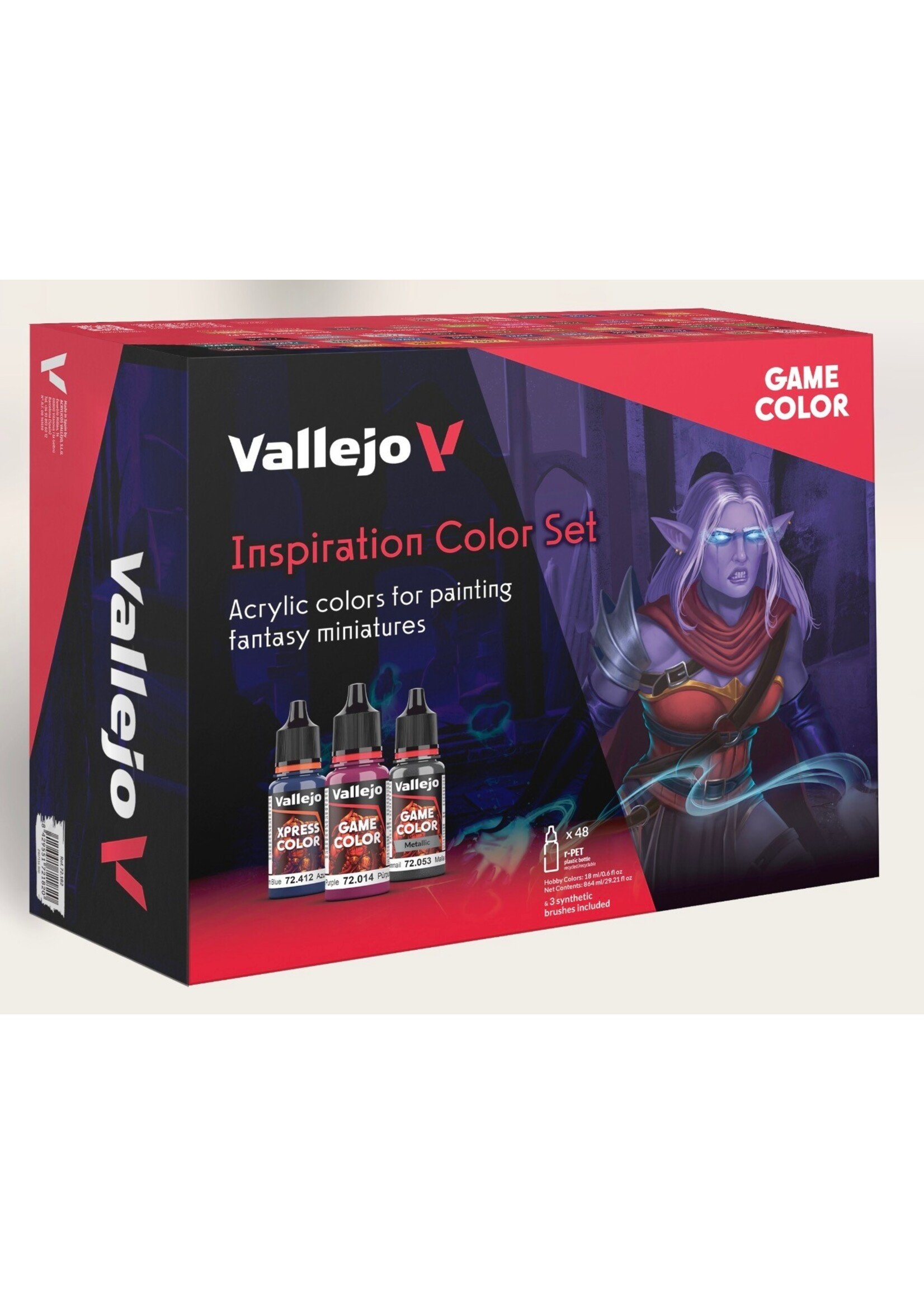 Vallejo VAL72182 Inspiration Color Paint Set (48pc)