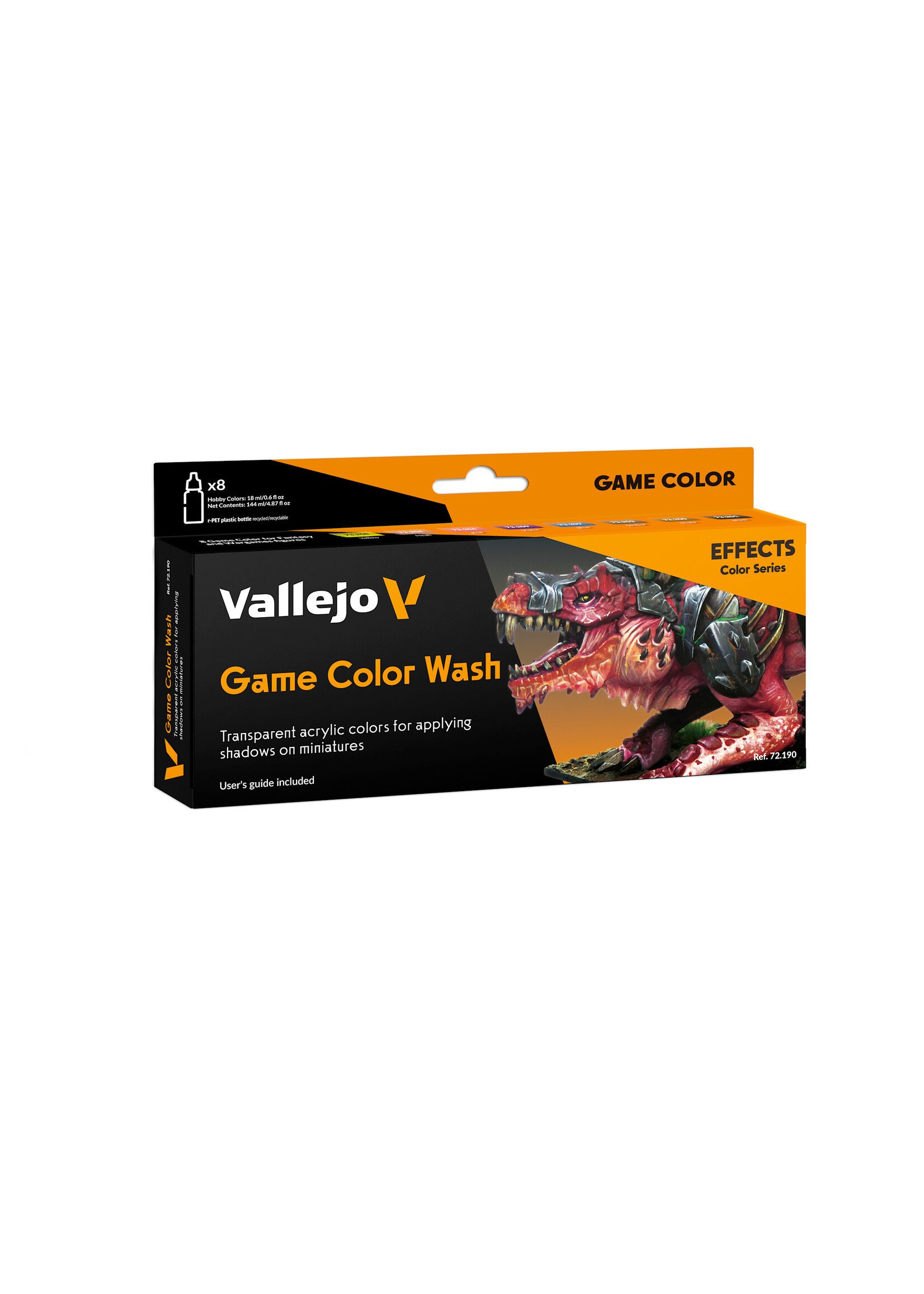 Vallejo VAL72190 Game Color Washes Paint Set (8pc)