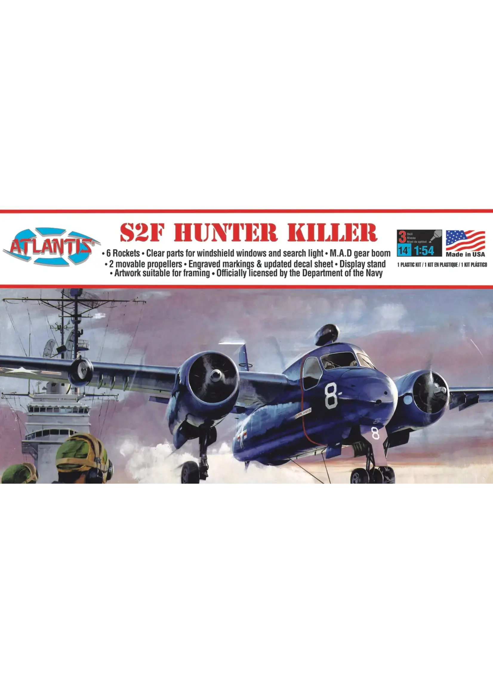 Atlantis ATLAA145 S2F Hunter Killer (1/54)